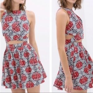 Zara Trafaluc cutout mini dress sz L